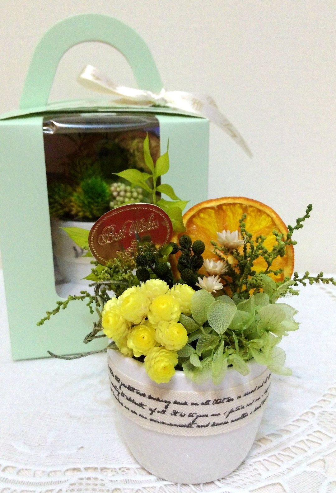 l 迷你疗愈植栽-橘片香香 l*感恩*感谢*疗愈*不凋花*永生花*绿色* - 植栽/盆栽 - 植物．花 