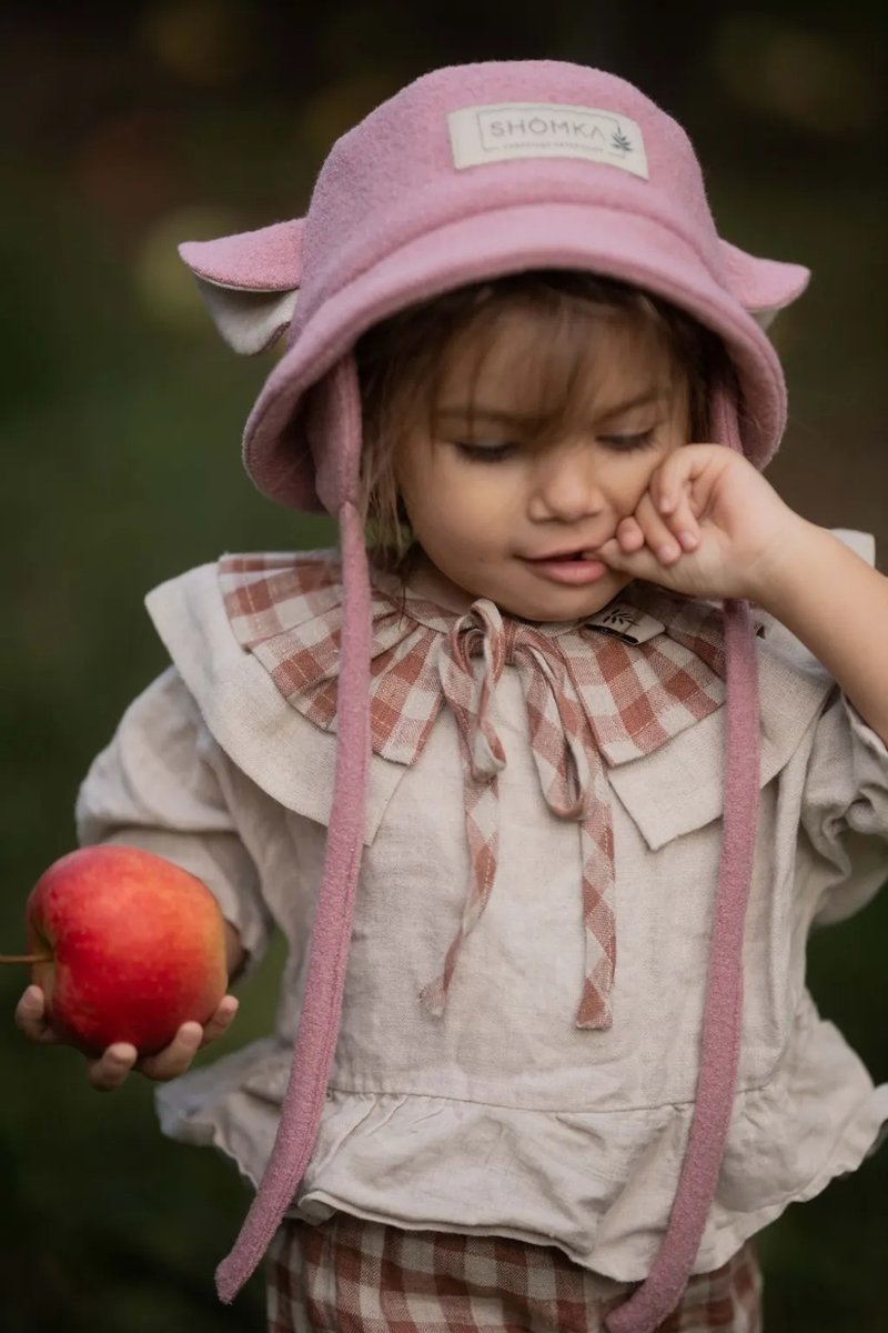 茱菈亚麻衣领 - 围嘴/口水巾 - 亚麻 粉红色