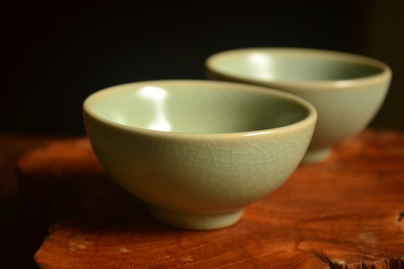 汝清中圆对杯(2只) 咖啡滤杯 咖啡滤器 新年礼物礼物 - 茶具/茶杯 - 陶 银色