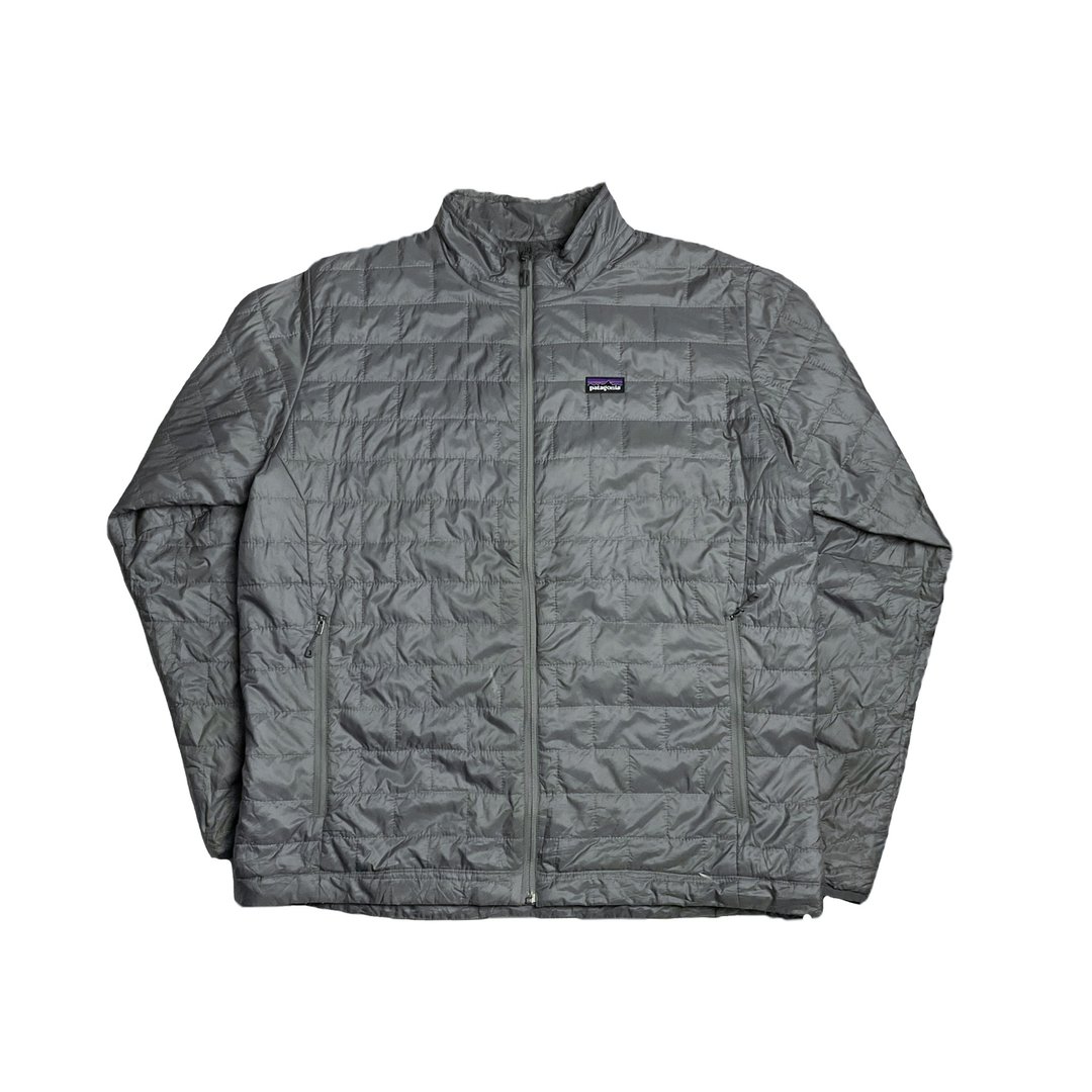 Patagonia Primaloft 铁灰色羽绒外套 - 男装外套 - 聚酯纤维 灰色