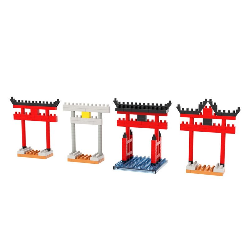 Archbrick 日本传统鸟居点阵拼图微积木 Nanoblock - 摆饰 - 塑料 多色