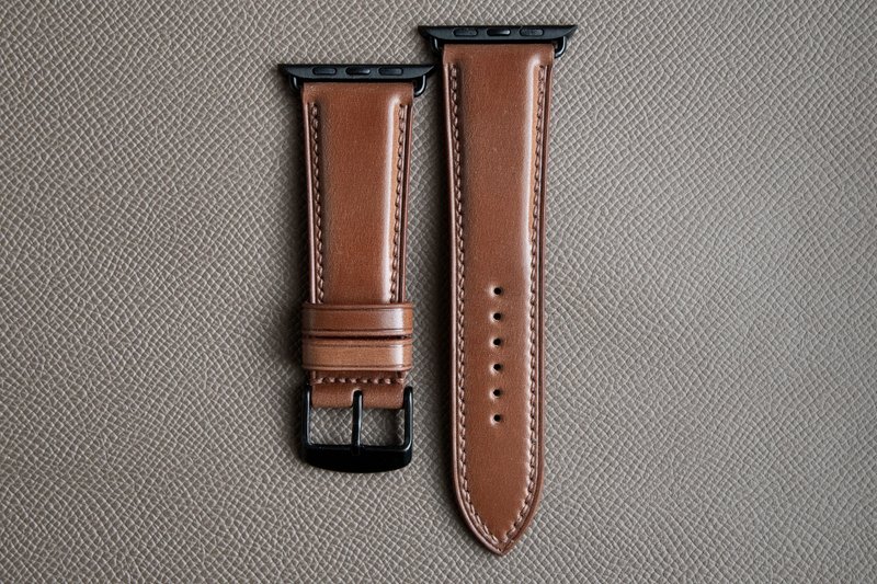 Apple Watch 表带 - Horween Bourbon 色马臀皮 (订制款) - 表带 - 真皮 咖啡色