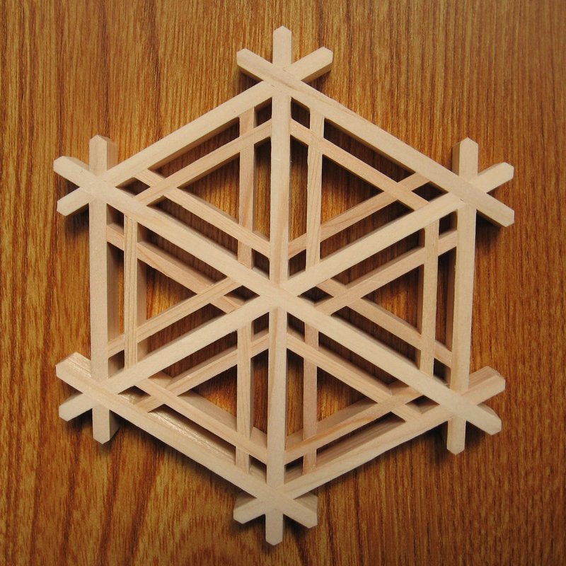 kumiko coaster gomagara  Finished product - 杯垫 - 木头 卡其色