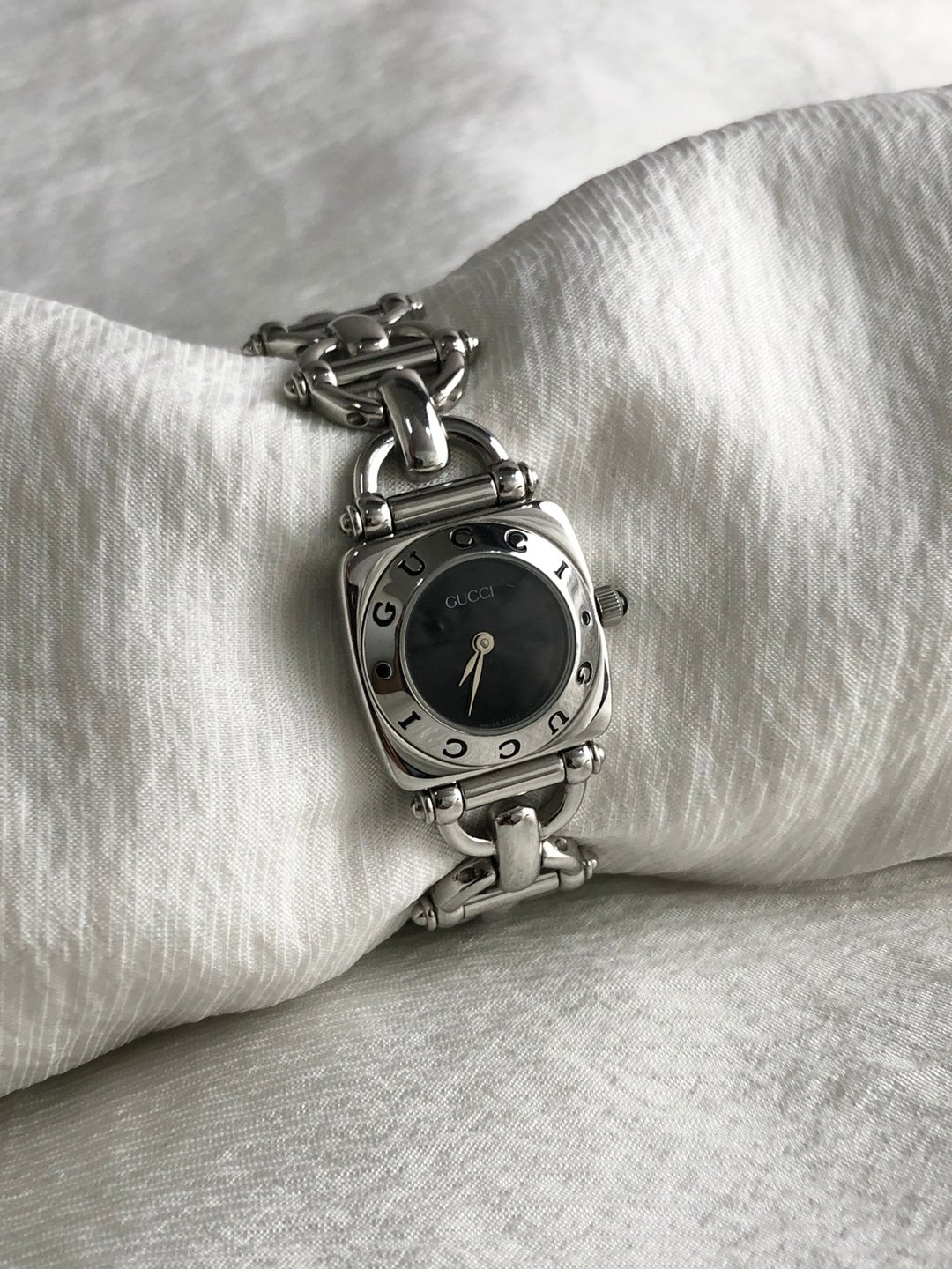 【日本直送 名牌中古包】GUCCI 古驰 手表 银色 Logo 不锈钢 石英 6400L vintage 古董 kph2tw - 女表 - 不锈钢 银色