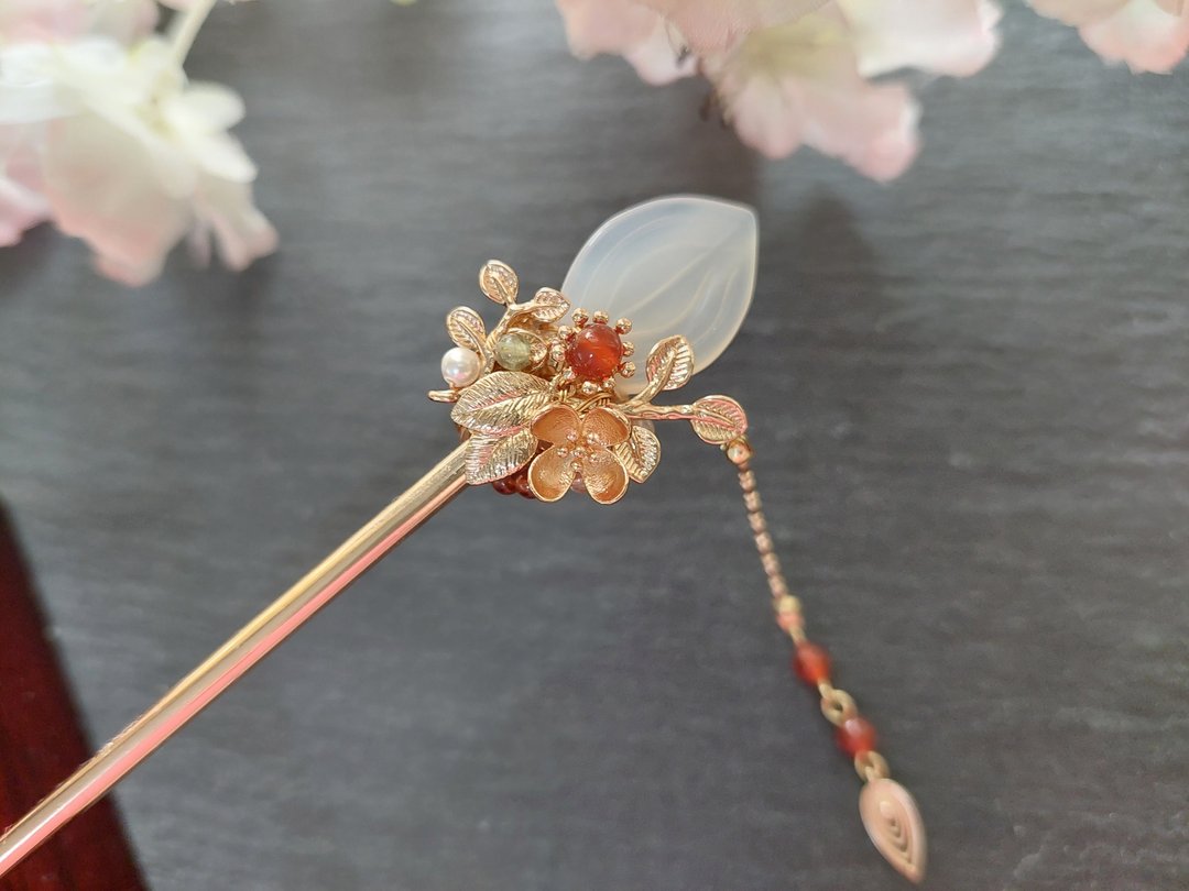 拢云阁－浅香随　　古典风格发簪步摇饰品 - 发饰 - 玉石 红色