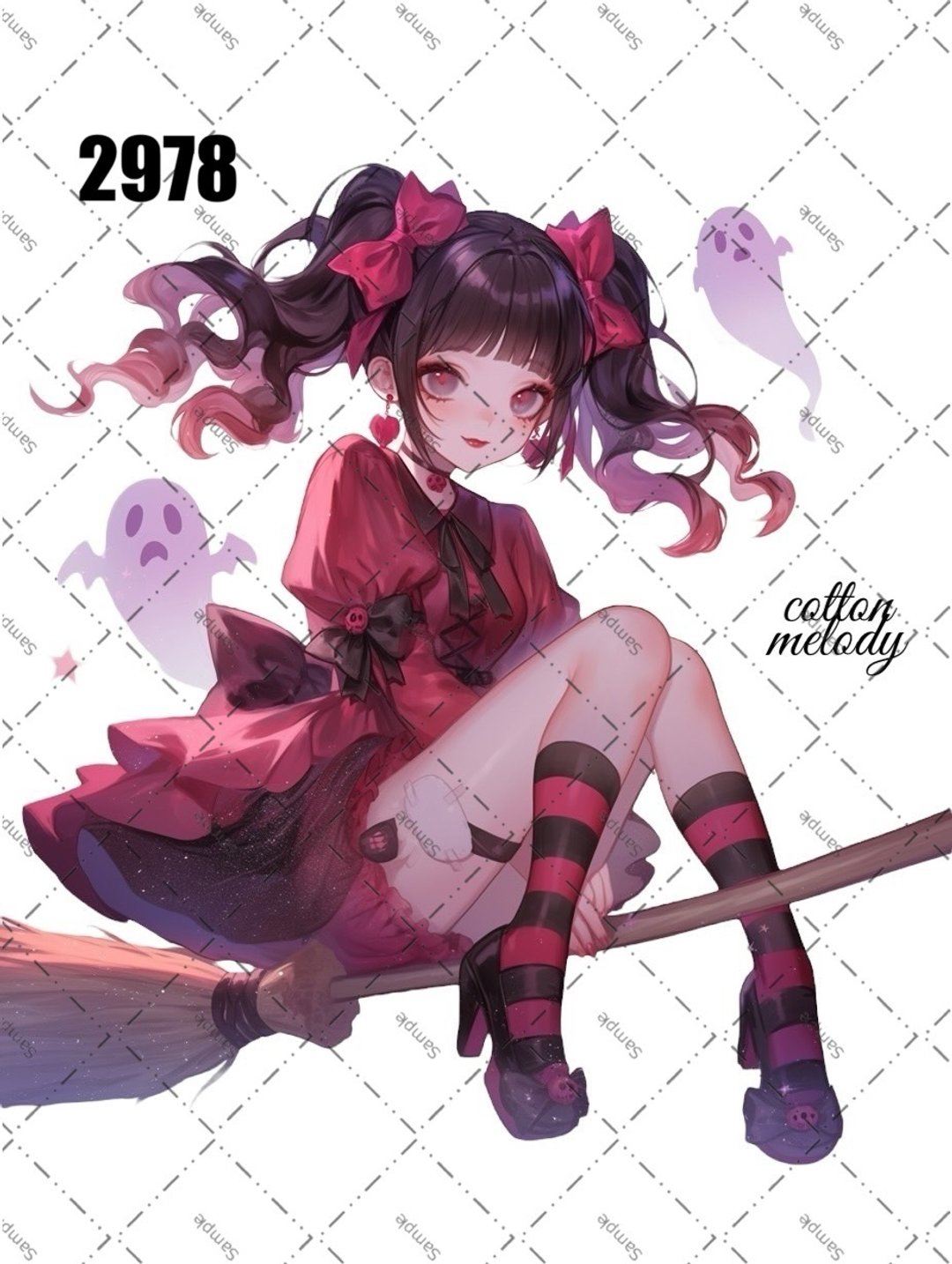 original sticker no.2978 人物贴纸 原创贴纸 原创人物贴纸 装饰贴纸 cotton melody - 贴纸 - 纸 