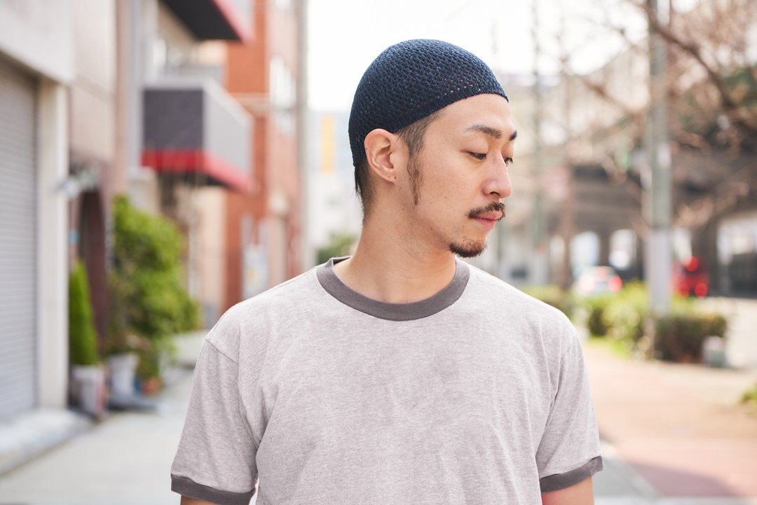 亚麻无缝弹力水手帽 针织冷帽 - 帽子 - 亚麻 蓝色