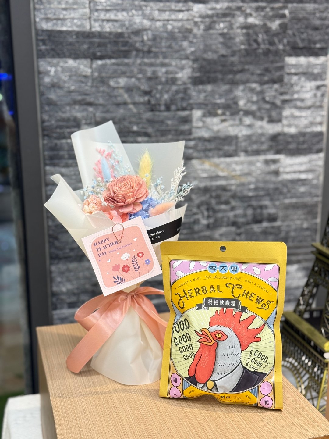香氛永生花束 喉糖小礼 教师节 - 干燥花/捧花 - 植物．花 