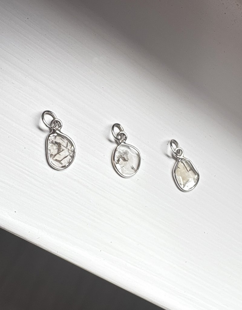 Nebulous Starfield 椒盐钻坠子 - 项链 - 钻石 银色