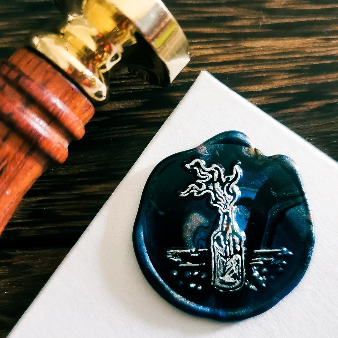 火漆印章-爆炸瓶 蠟封印章 蠟印章頭 手帳蠟章 Journal Stamp - 印章/印台 - 其他金属 