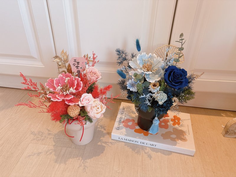 快速出货/永生盆花/新年盆花/开幕盆花/新年装饰/开幕贺礼/可自取 - 植栽/盆栽 - 植物．花 多色