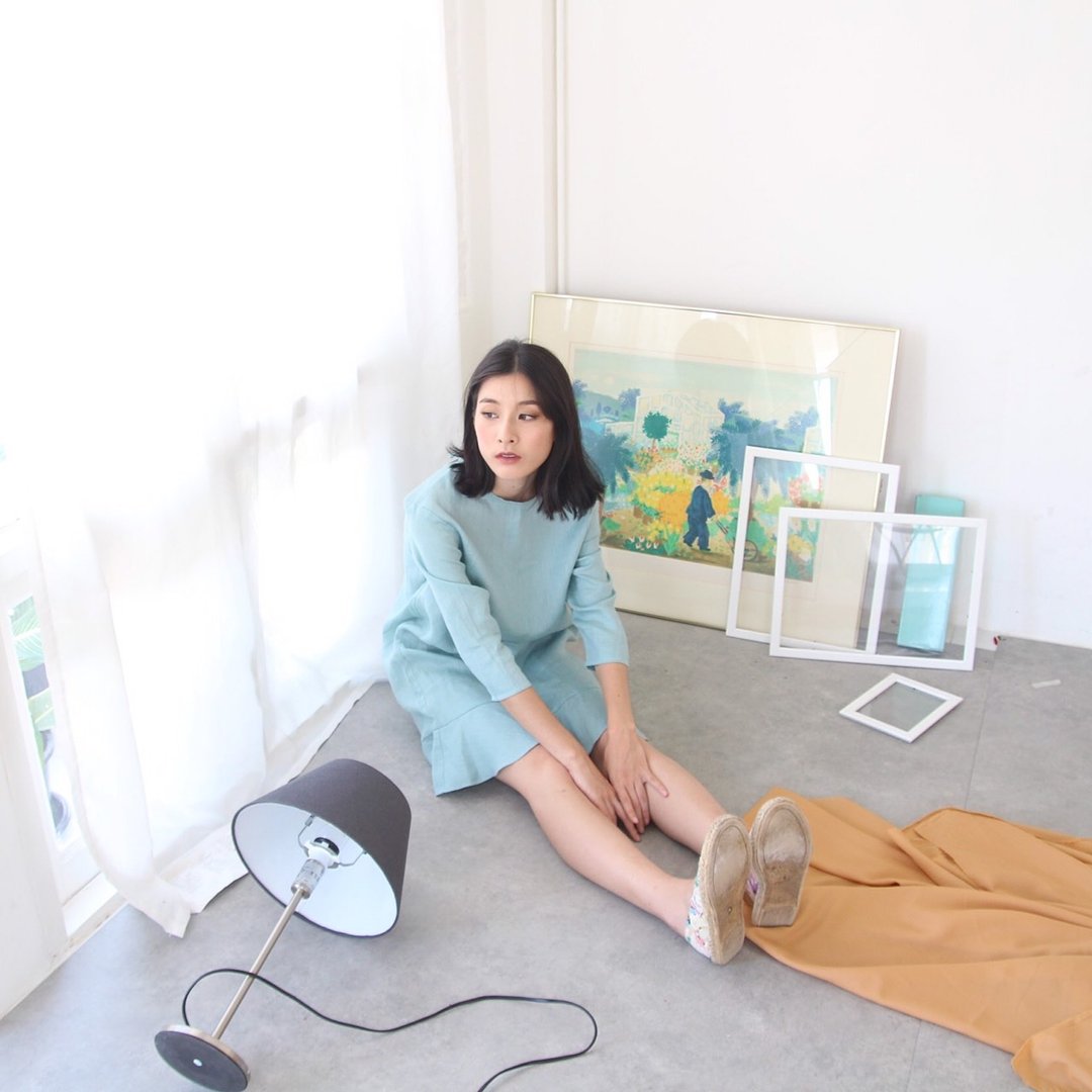 KIKI DRESS (narwhal) - 洋装/连衣裙 - 棉 蓝色