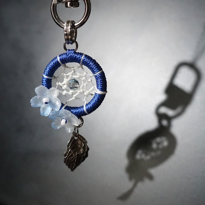 新款多色 |捕梦网花圈 手工编织钥匙圈 - 钥匙链/钥匙包 - 其他材质 蓝色