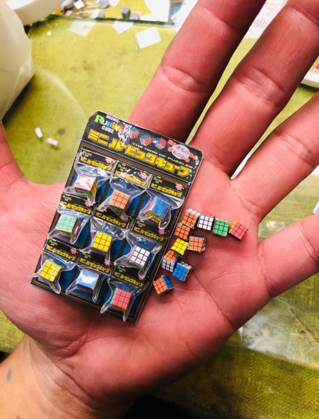 微缩 袖珍 迷你 柑仔店 古早味玩具 (迷你魔方) 场景 - 玩偶/公仔 - 塑料 多色