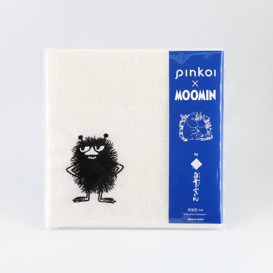 【Pinkoi x Moomin】史丁奇白雪刺绣手帕 - 手帕/方巾 - 其他人造纤维 白色