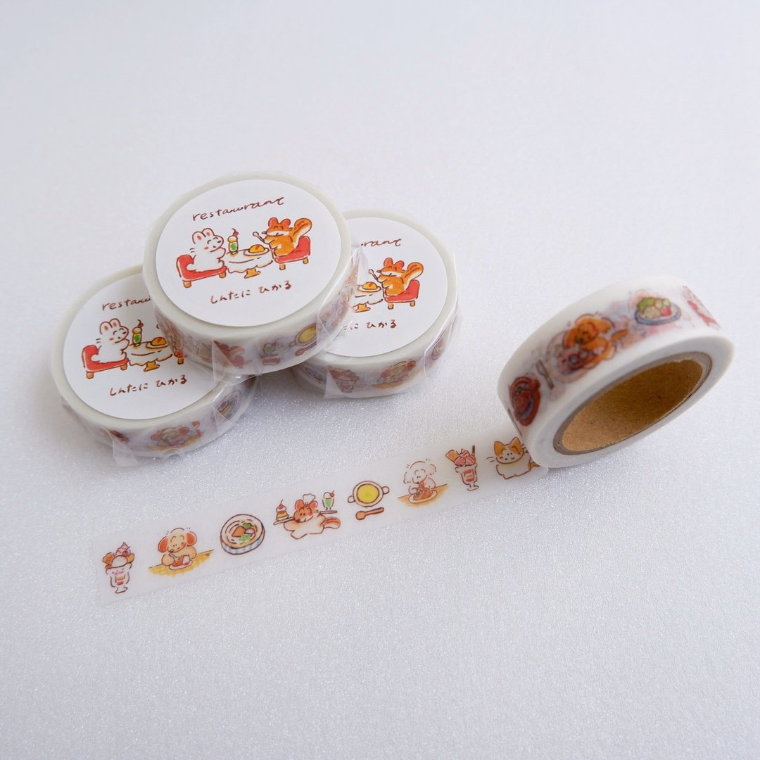 动物餐厅 和纸胶带 - 纸胶带 - 纸 