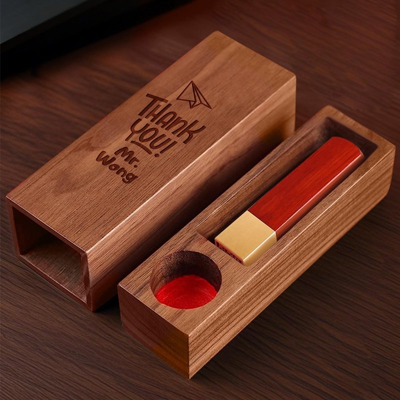 定制化生日礼物刻字学校毕业礼物送老师学生结婚印章 - 印章/印台 - 木头 