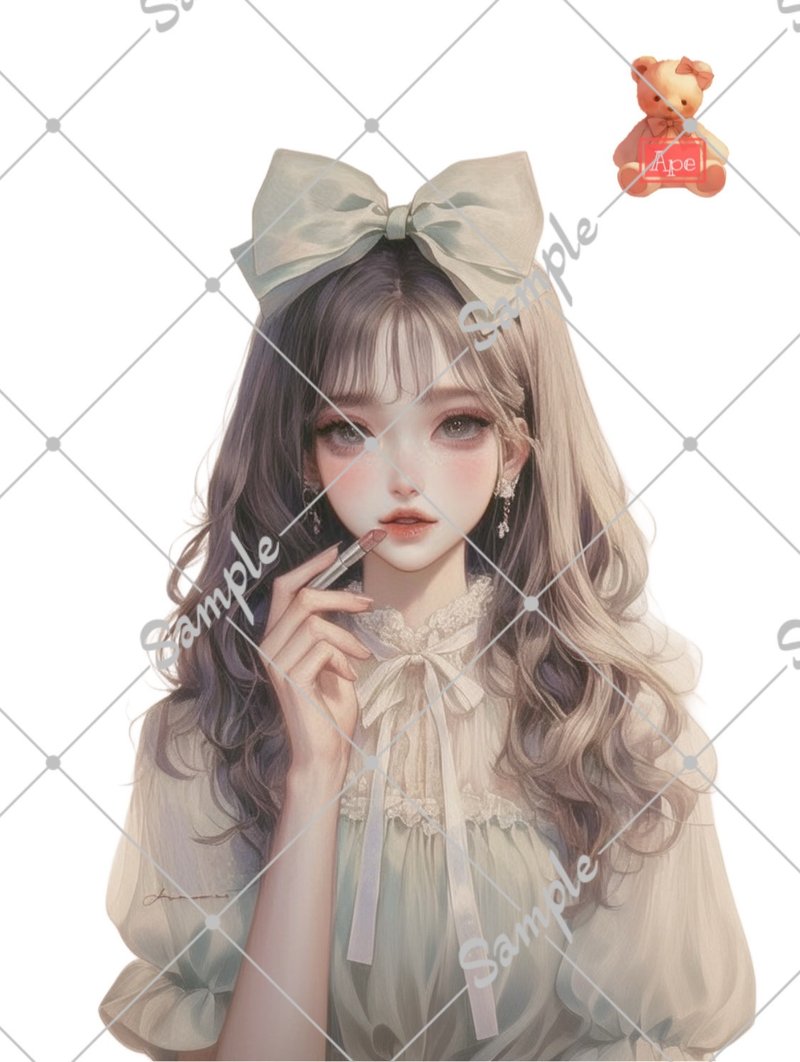 原创人物贴纸 装饰贴纸 一组内含5张 - 贴纸 - 纸 