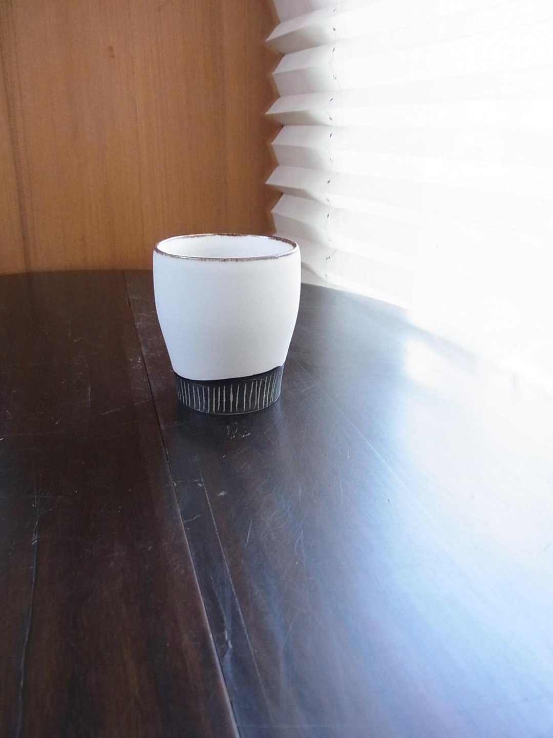 Line teacup - 咖啡杯/马克杯 - 陶 白色