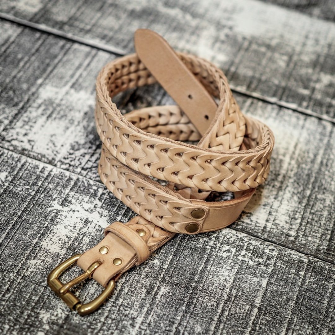 Chained Leather Belt-锁甲皮革腰带 - 其他 - 真皮 多色