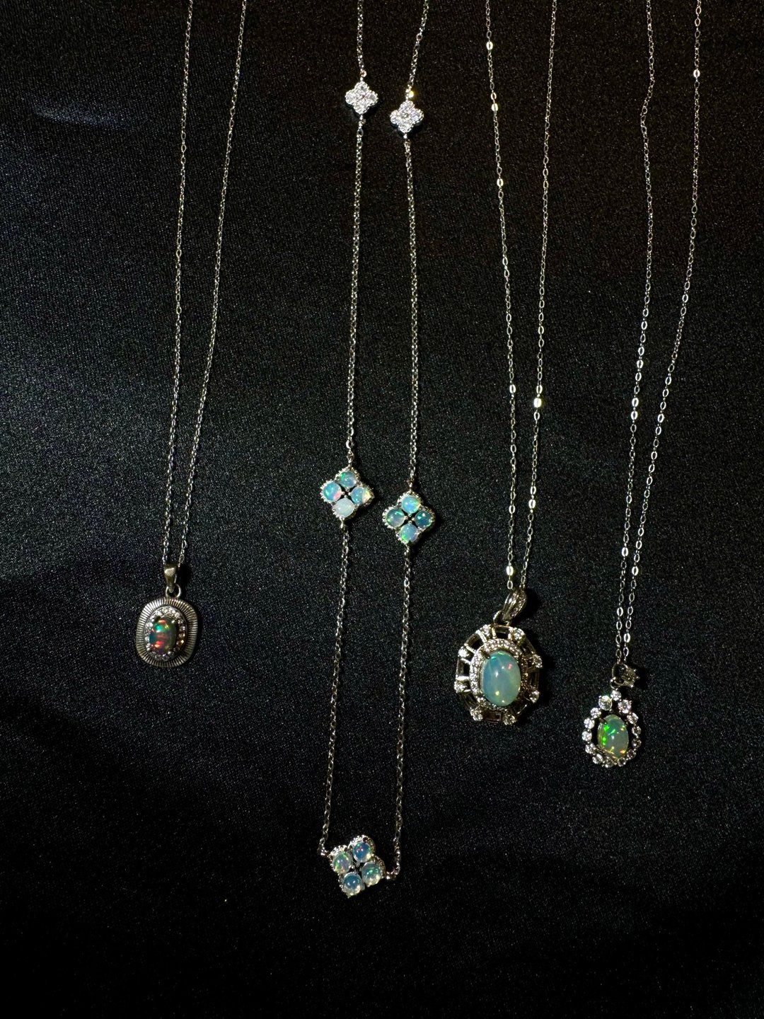 Nuwn。女巫魔法盒 s925 Opal 水欧泊 蛋白石 欧泊 项链 - 项链 - 宝石 多色
