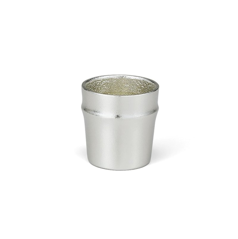 竹筒造型杯 - 酒杯/酒器 - 贵金属 银色