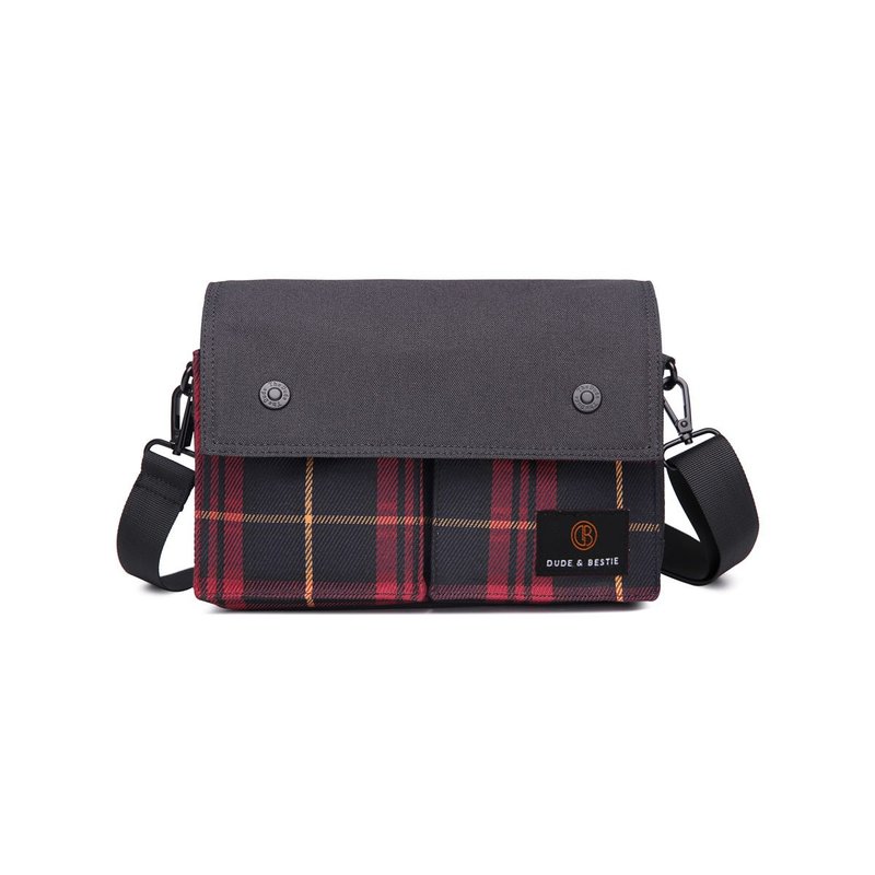 多用途小包 斜背包 单车包 旅行包 腰包 Wander - 英伦格纹 - 侧背包/斜挎包 - 防水材质 黑色