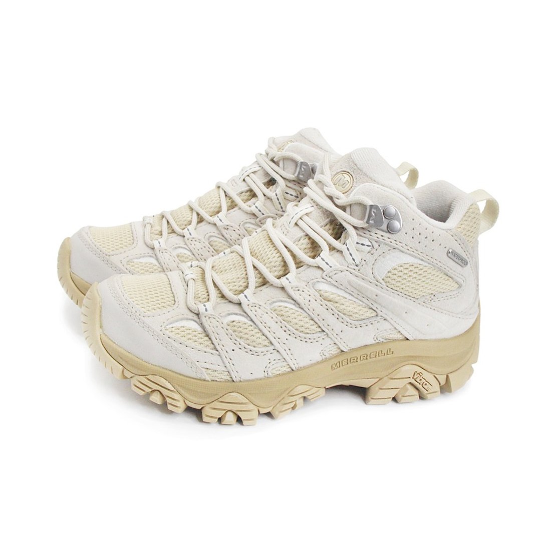 MERRELL MOAB 3 MID WP 防泼水中筒登山户外健行鞋 女鞋 - 米白色 - 女款运动鞋/球鞋 - 其他材质 