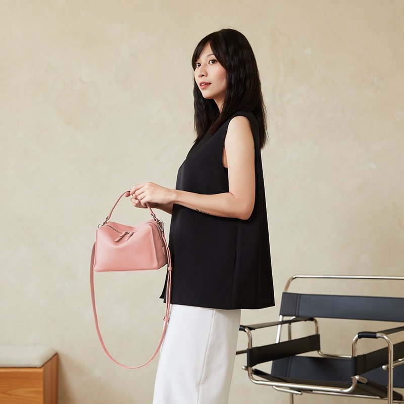 Mini Valley Cube Shoulder Bag霞粉色-侧背包/斜背包/单肩包 - 侧背包/斜挎包 - 真皮 粉红色