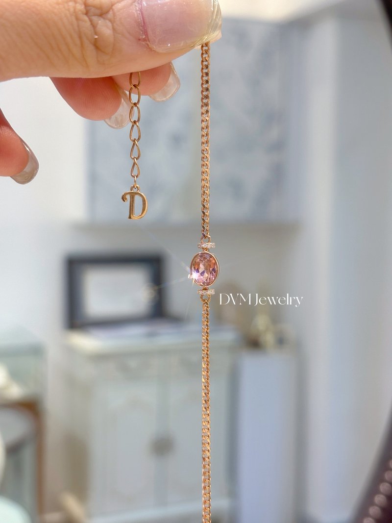 粉色碧玺手链日常必备单品 - 手链/手环 - 宝石 粉红色