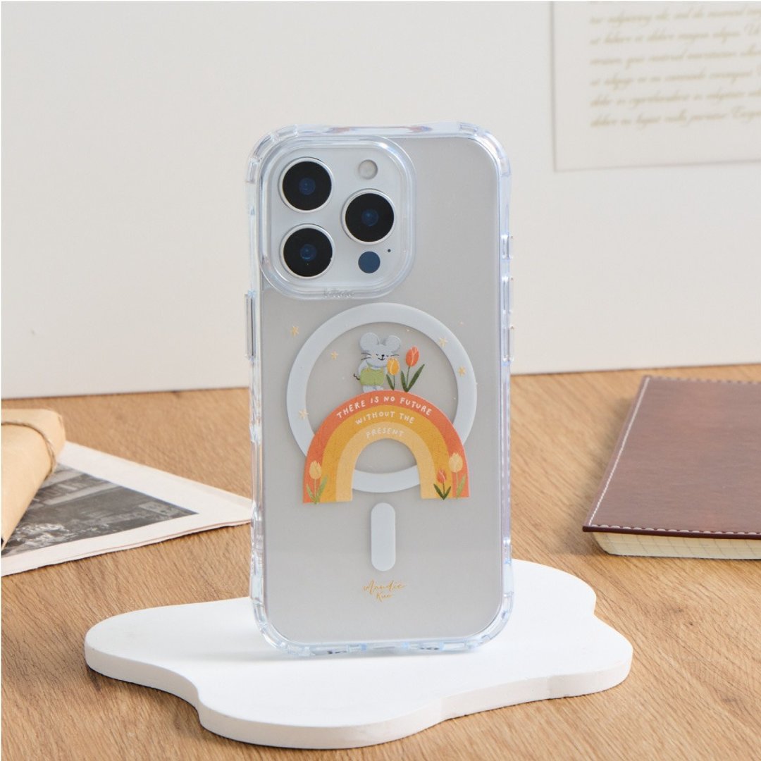 Mandie彩虹小鼠抗黄防摔MagSafe iPhone手机壳 - 手机壳/手机套 - 塑料 透明