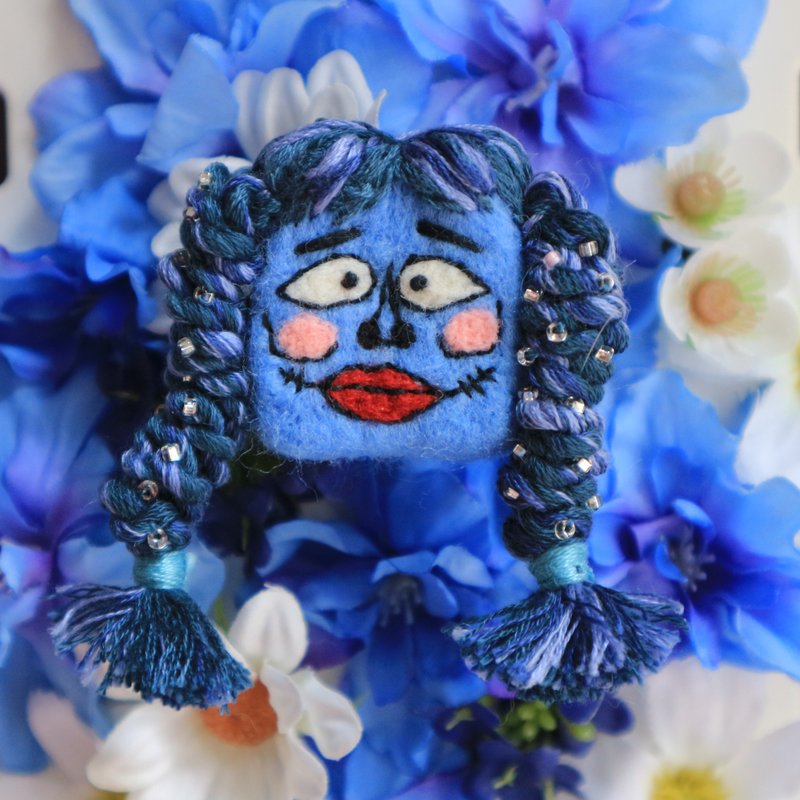 青柳惠梨香 - 胸针 - 其他人造纤维 蓝色