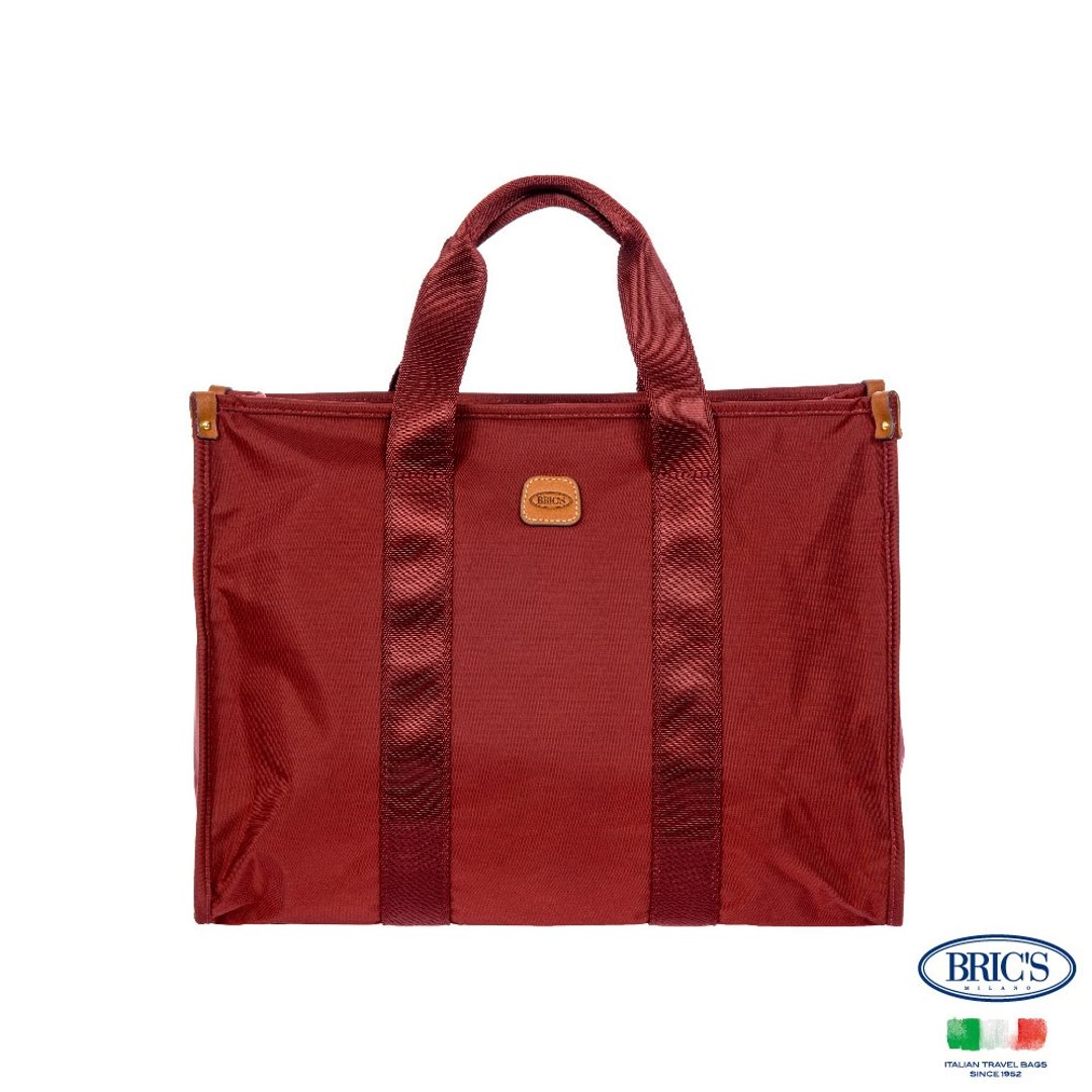 【BRIC' S】X-Bag M尺寸 歌剧院托特包-波尔多酒红 - 手提包/手提袋 - 其他材质 红色