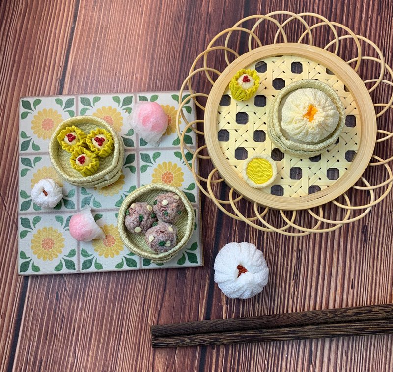 (点心饮茶) 细工布花 发圈/马尾扣/项链 趣致可爱 - 发饰 - 其他人造纤维 多色