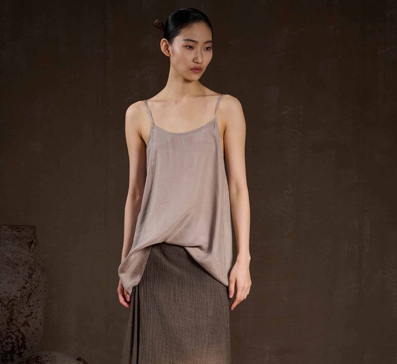 【夏季外穿】新中式复古 修身吊带背心 - 女装背心 - 其他材质 多色