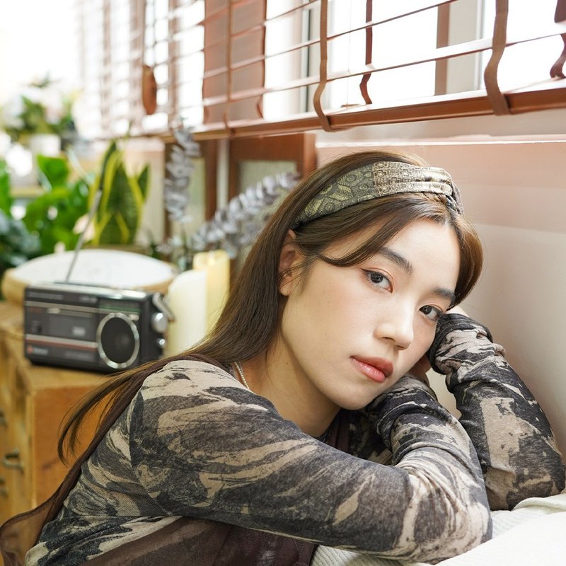 手工发带 /  不羁叛逆 / 京都限定 / 牛仔布料 / 女装 - 发饰 - 棉．麻 