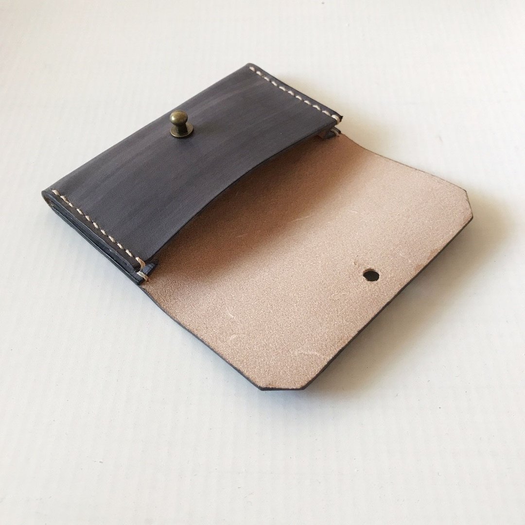 信封名片夹_单层_灰蓝_Card holder - 名片夹/名片盒 - 真皮 红色