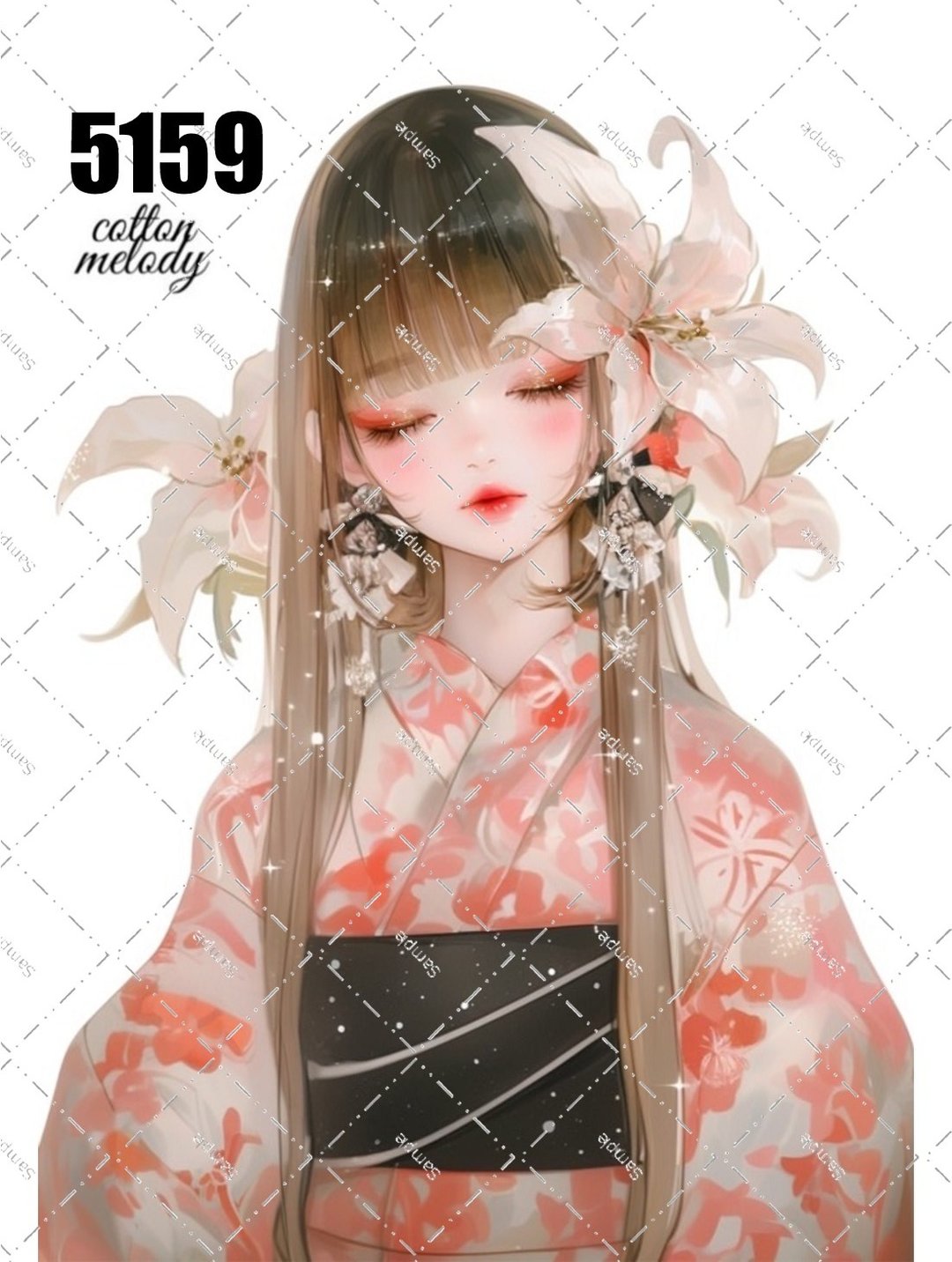 original sticker no.5159 人物贴纸 原创贴纸 原创人物贴纸 装饰贴纸 cotton melody - 贴纸 - 纸 