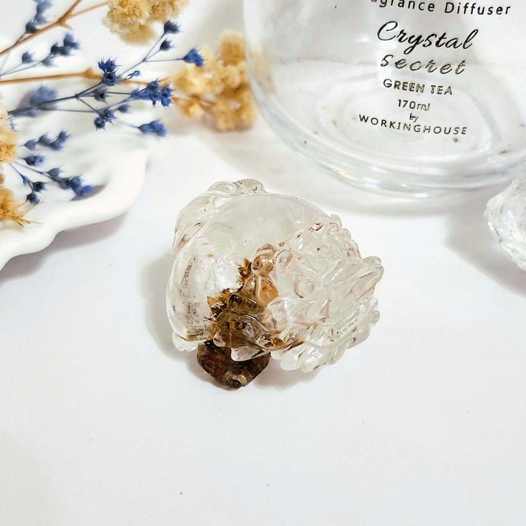 黄胶花龙龟/招财、增健康之水晶 - 摆饰 - 水晶 黄色