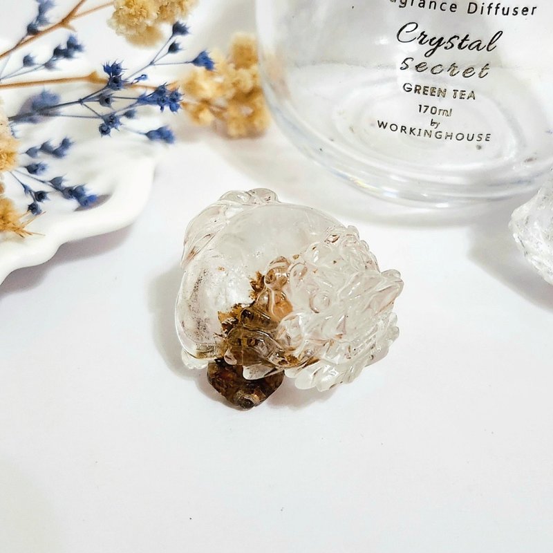 黄胶花龙龟/招财、增健康之水晶 - 摆饰 - 水晶 黄色