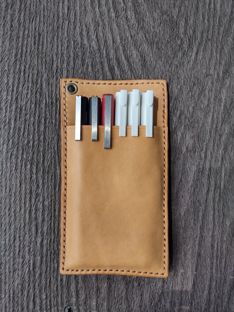 定制 医生袍/口袋型 复古黄 纯牛皮钢笔组-可刻字 - 铅笔盒/笔袋 - 其他材质 橘色