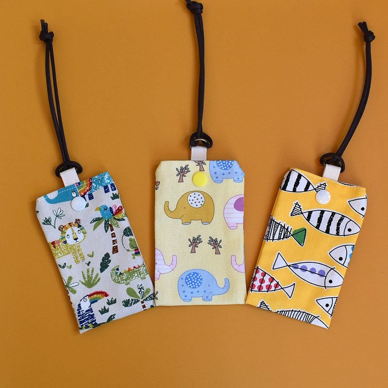 简式悠游卡袋/卡套_动物 - 证件套/卡套 - 棉．麻 黄色