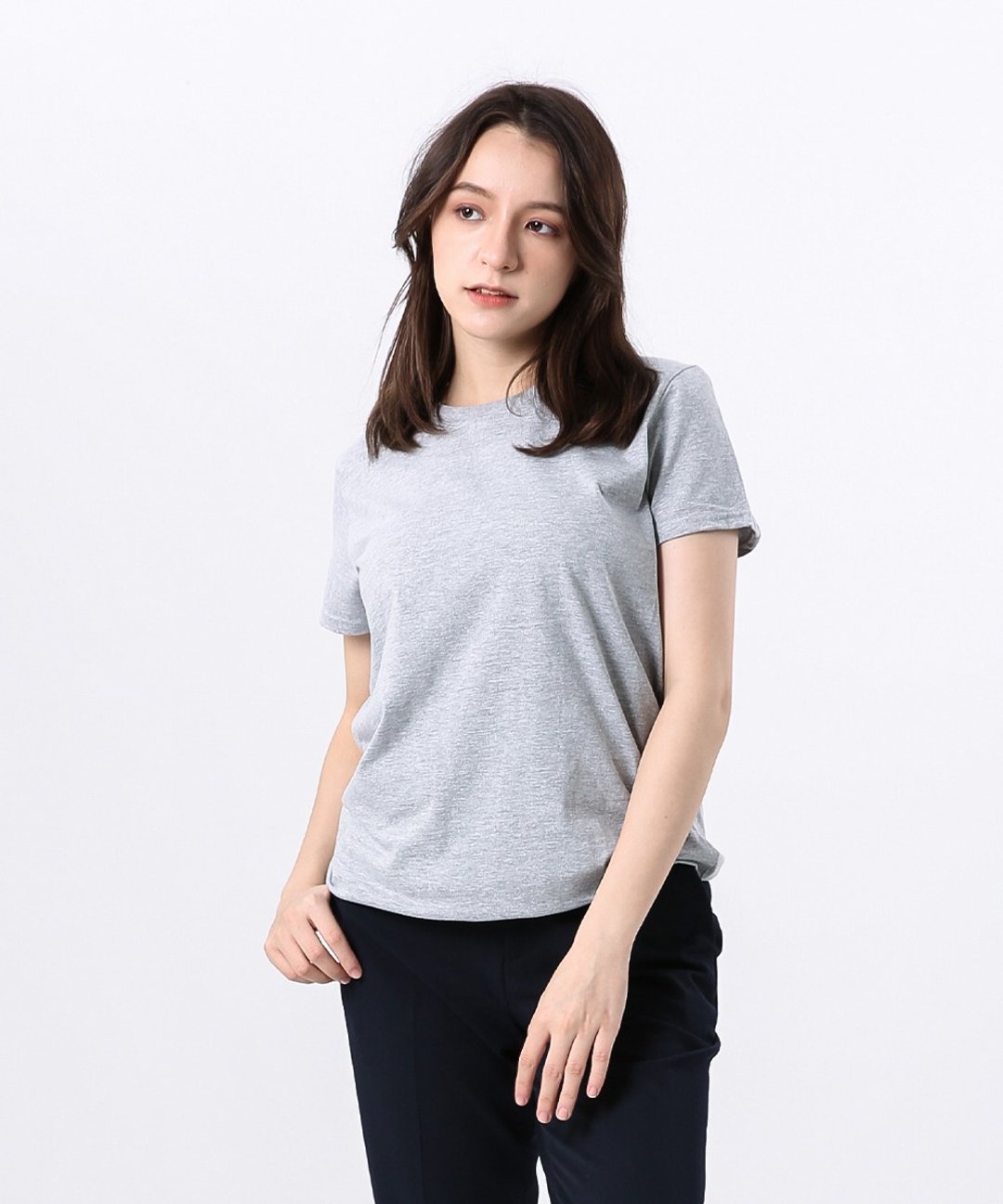 Best Tag 女版柔棉修身T恤 灰 - 女装 T 恤 - 棉 灰色