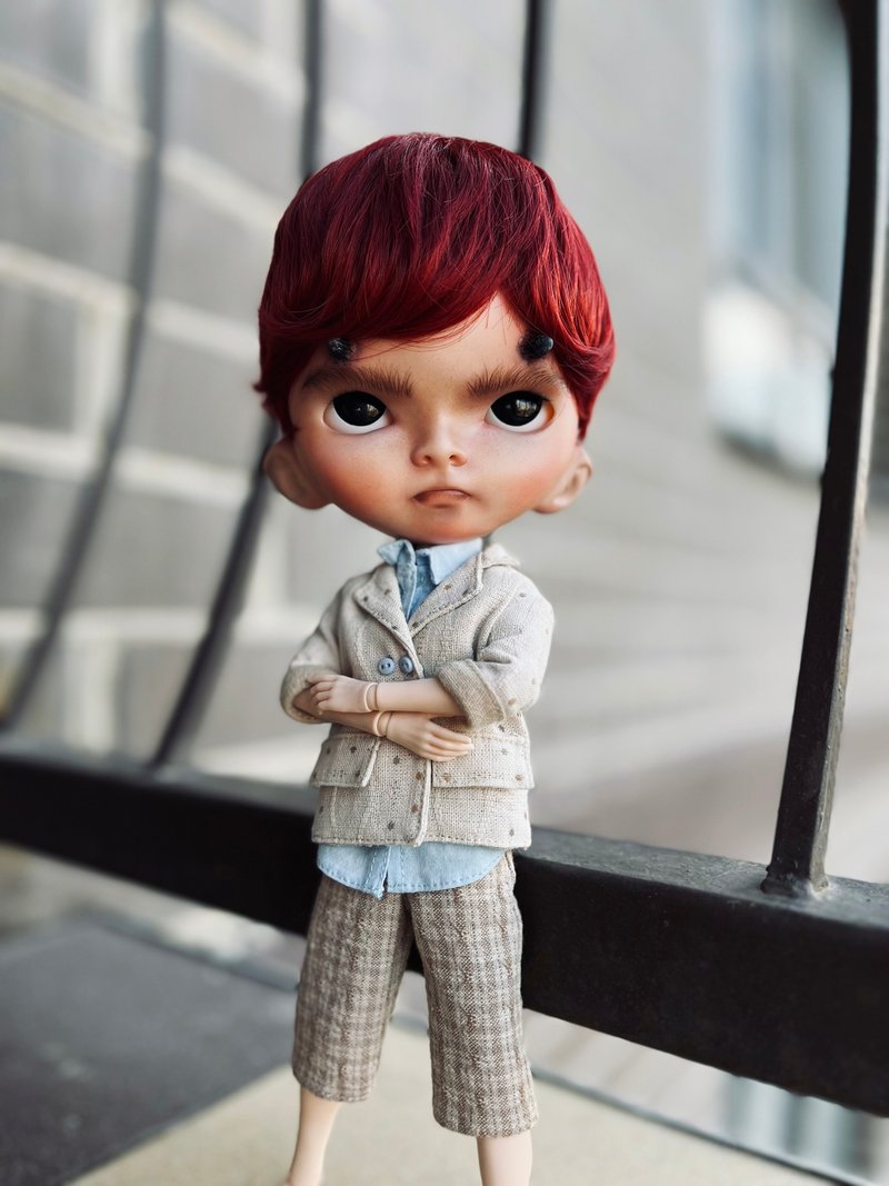 订制布莱斯男孩娃娃 - 玩偶/公仔 - 塑料 卡其色