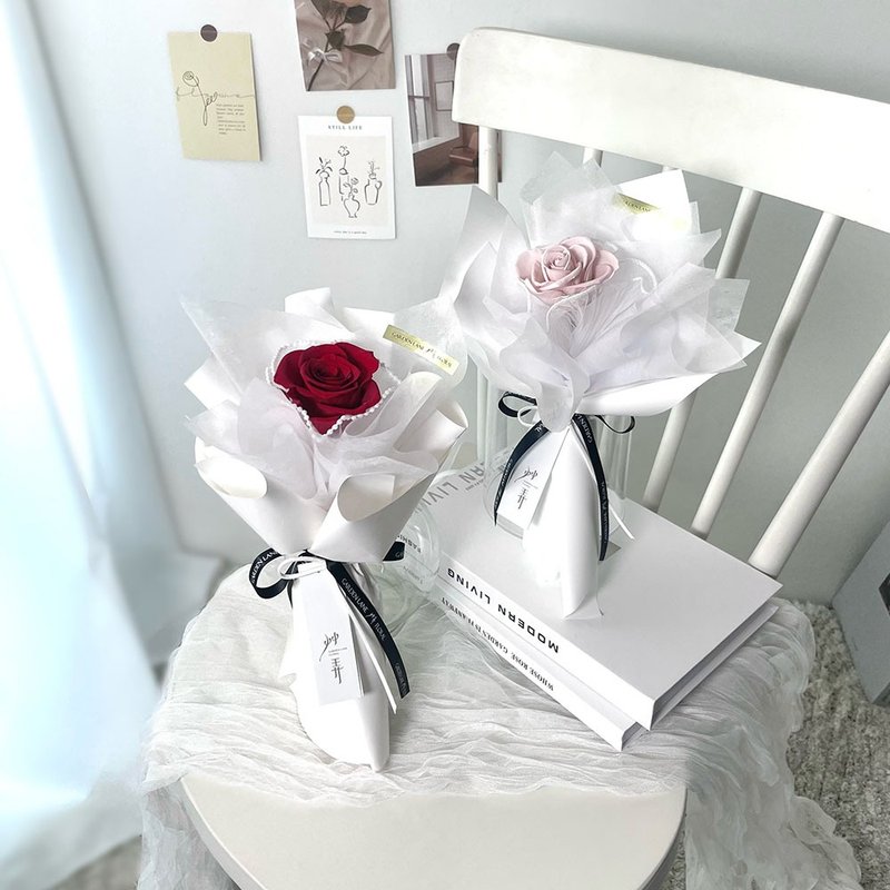 【艹弄Garden Lane Floral】公主风永生玫瑰花束-单朵 - 干燥花/捧花 - 植物．花 