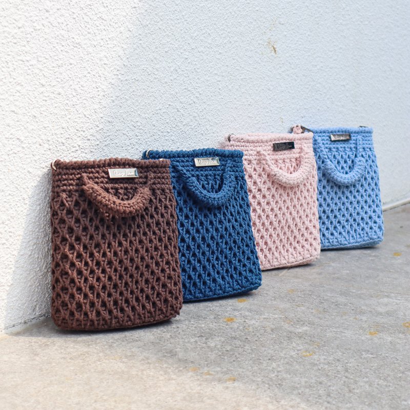 菱形格编织侧背包(日常百搭) / 4款可选 - 手提包/手提袋 - 棉．麻 多色