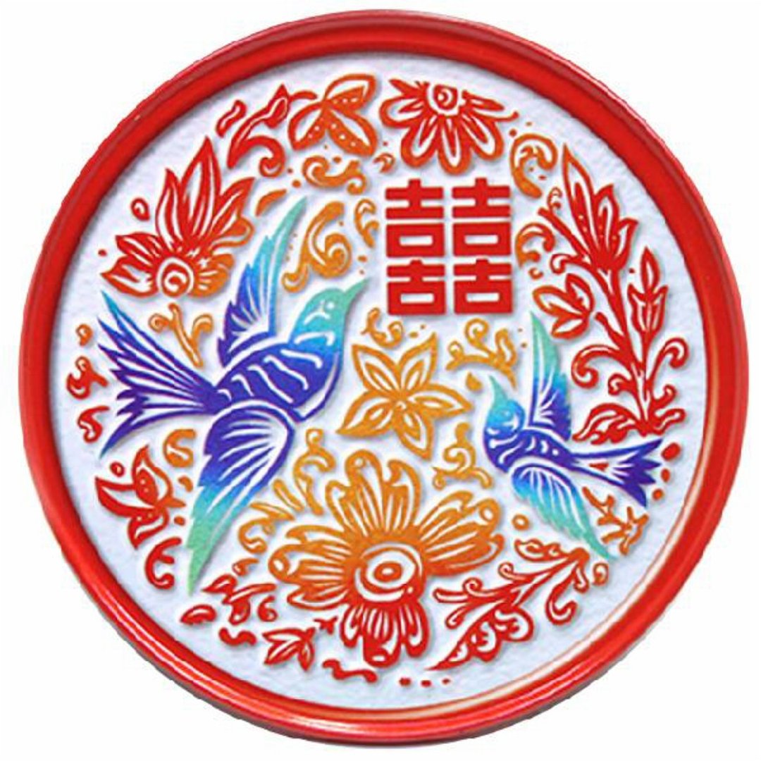 喜鹊花【台湾印象圆型杯垫】 - 杯垫 - 其他金属 