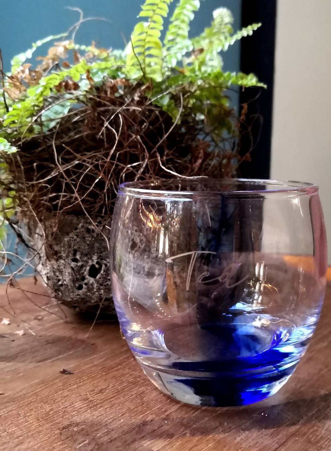 【蓝墨流光|可刻字玻璃杯】定制礼物.生日礼.情侣对杯.工商礼 - 酒杯/酒器 - 玻璃 蓝色