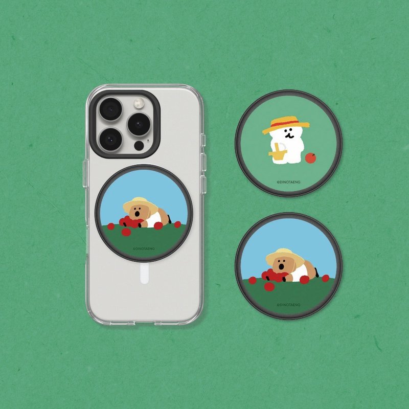 GRIP O(MagSafe兼容)磁吸手机支架|DINOTAENG系列+SuperCard - 手机配件 - 塑料 黑色