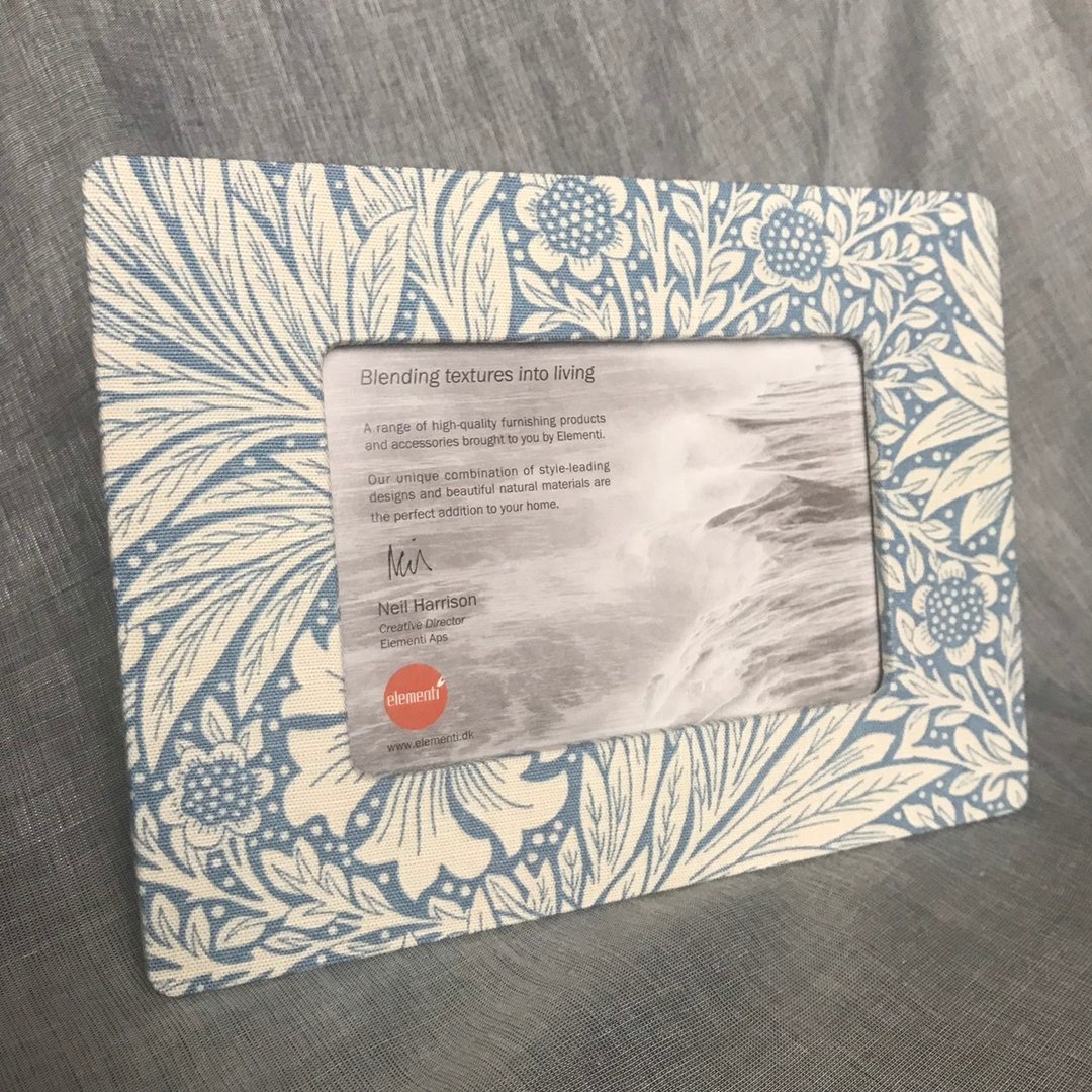 Morris & Co. 金盏花印花布 顶级工艺相框 4 x 6 (10 x 15 cm) - 画框/相框 - 木头 蓝色